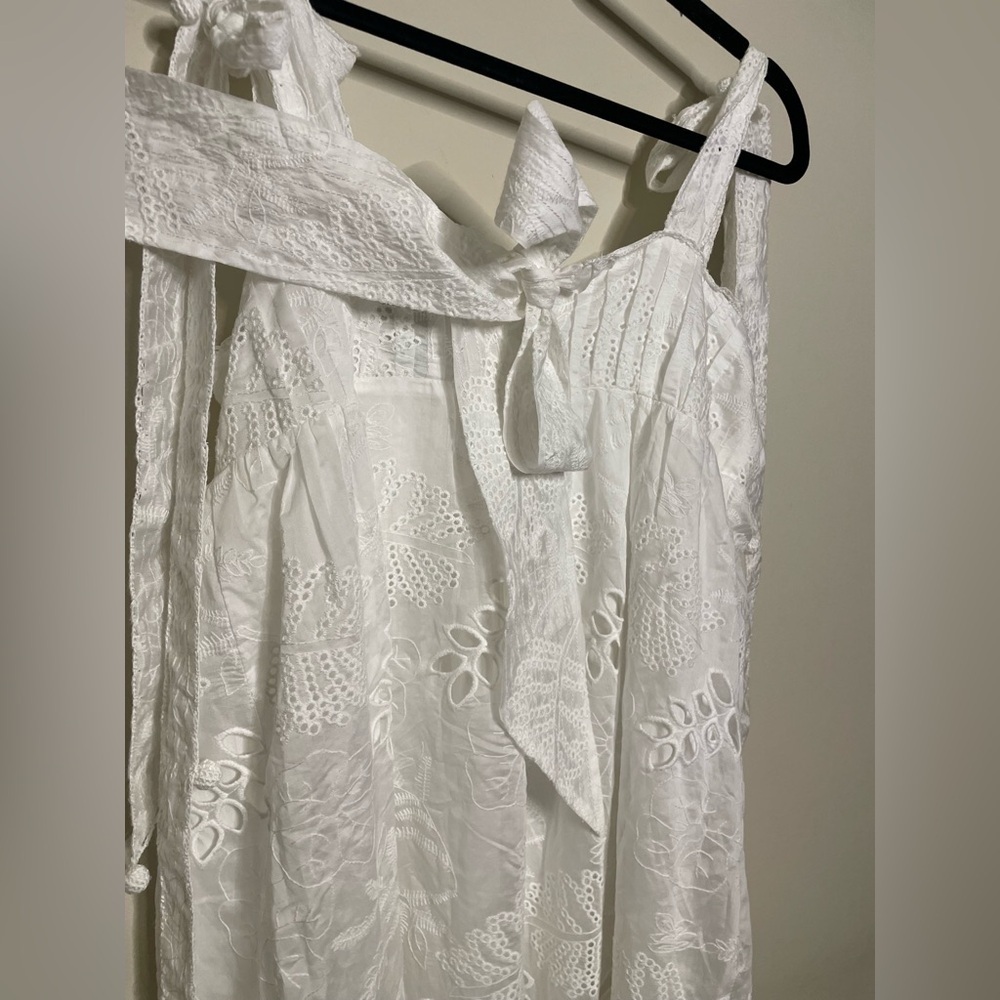FARM Rio Eyelet Embroidered Midi Dress white - Picture 6 of 7